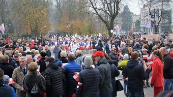 NIEPODLEGŁA DO HYMNU Radomianie odśpiewali hymn na 100-lecie odzyskania niepodległości.